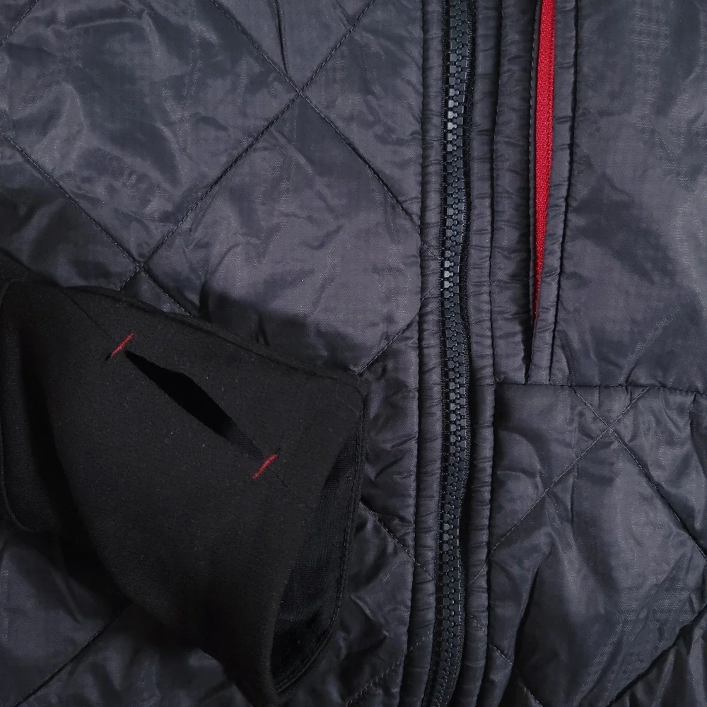 Smartwool Smartloft 120 Jacket Mens Large Black Grey Quilted Hybrid Wool Blend